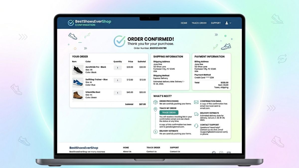 BestShoesEverShop Order Confirmation: Ensuring a Smooth Shopping Experience